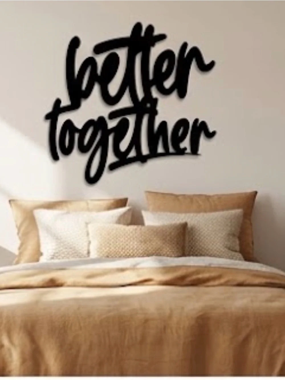 Better Together Script Wall Art - Black